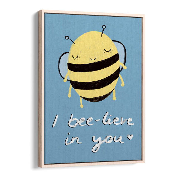 Bright and cheerful I BEE-LIVE IN YOU, KIDS ROOM PAINTINGS featuring a cute bee design to inspire positivity.