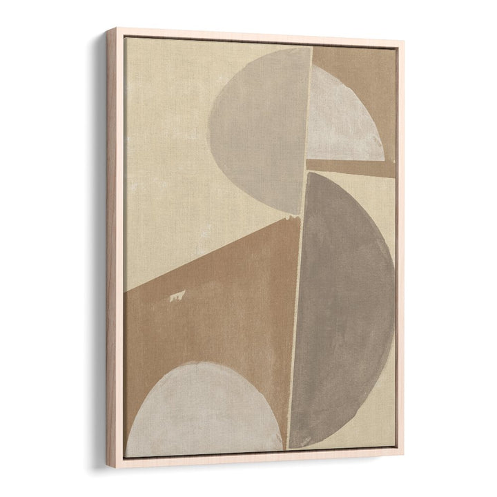 INTERACTION BALANCE NO.I, ABSTRACT PAINTINGS features elegant shapes in neutral tones, perfect for modern decor.