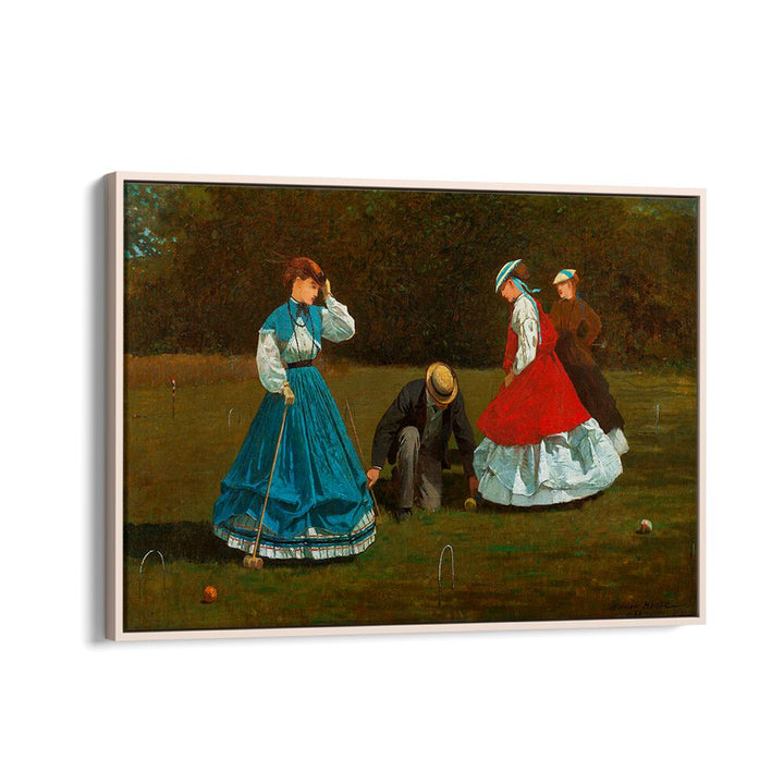 CROQUET SCENE (1866)  , VINTAGE PAINTINGS