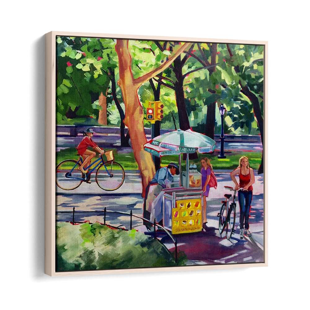 SUNDAY IN CENTRAL PARK , LANDSCAPE PAINTINGS