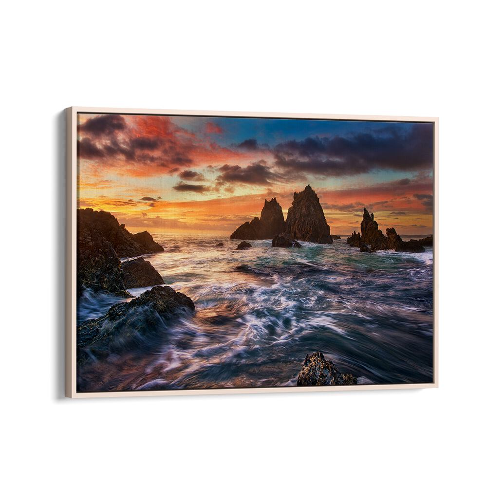 Transform your space with DANCE WITH LIGHT, PHOTOGRAPHY PRINTS showcasing a stunning coastal sunset.