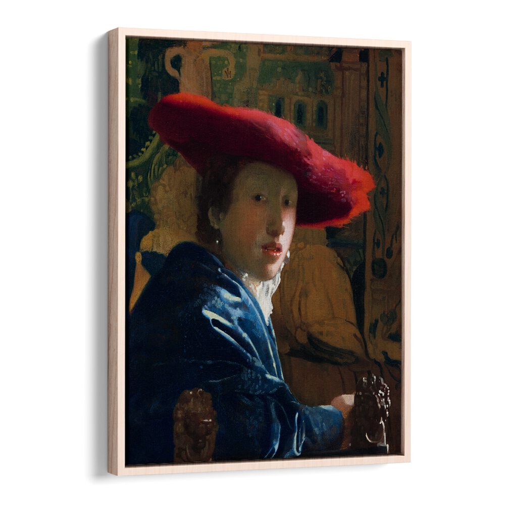 GIRL WITH THE RED HAT , VINTAGE PAINTINGS
