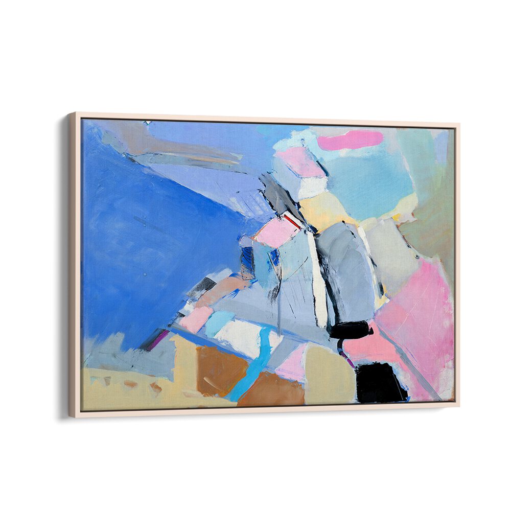 Vibrant SEA TOWN, ABSTRACT PAINTINGS capture beach vibes, enhancing coastal decor for beach lovers everywhere.