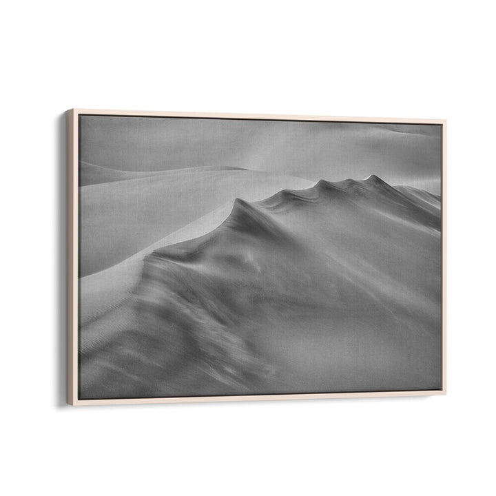 Stunning BLOWING SAND, PHOTOGRAPHY PRINTS in a sleek frame, capturing nature's beauty and dynamic landscapes.