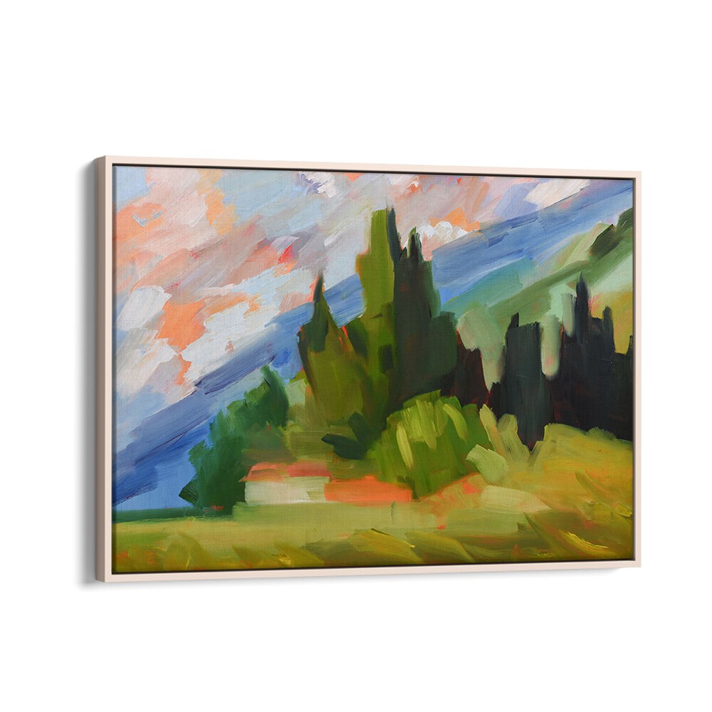 TUSCAN MOUNTAINSIDE , LANDSCAPE PAINTINGS