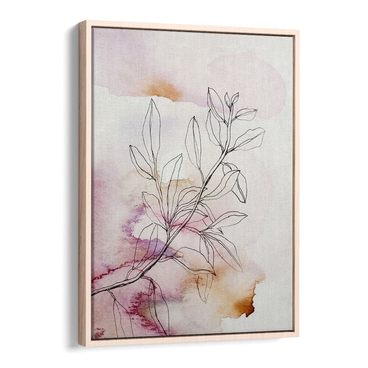 Elegant line art with soft hues in WHISPER PETALS III, FLORAL FLOWER PAINTINGS, perfect for any decor.