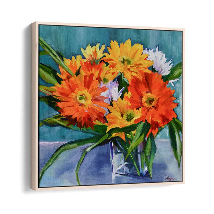 FLOWERS IN VASE , FLORAL FLOWER PAINTINGS
