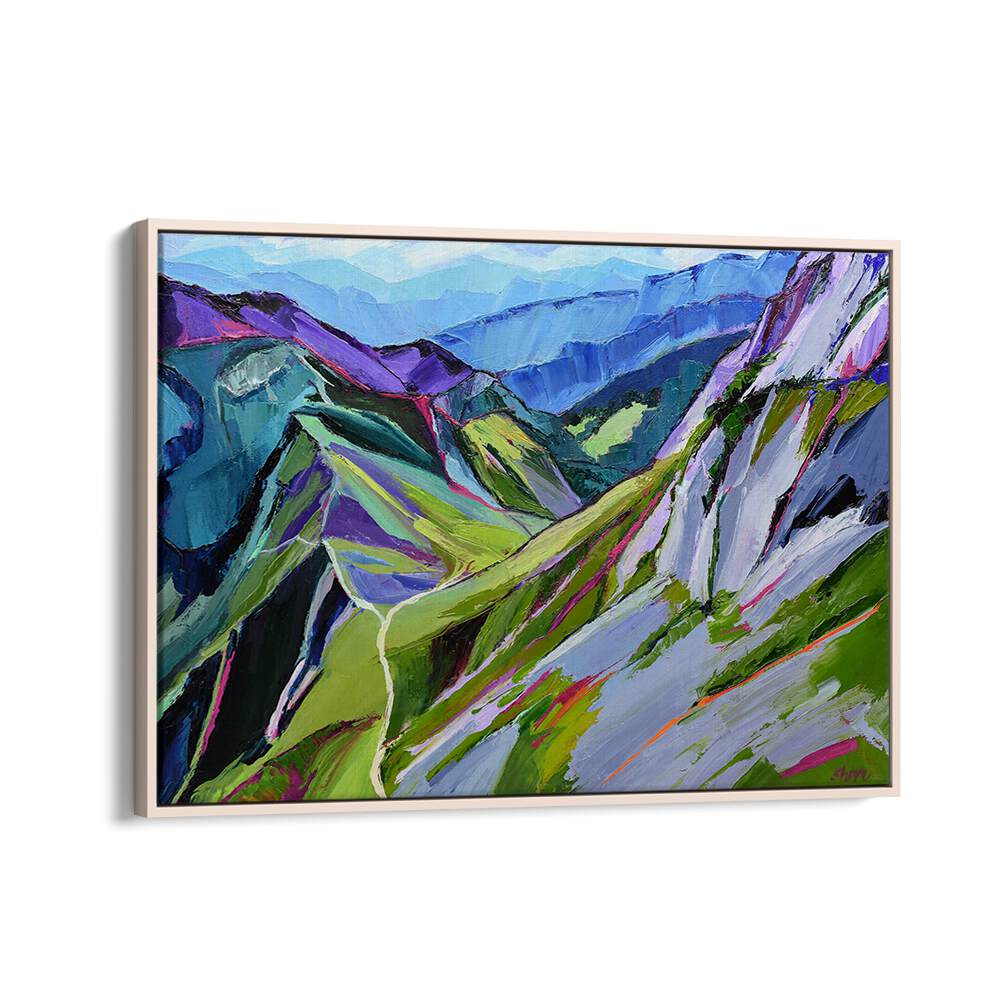 ALPINE TRAIL , LANDSCAPE PAINTINGS