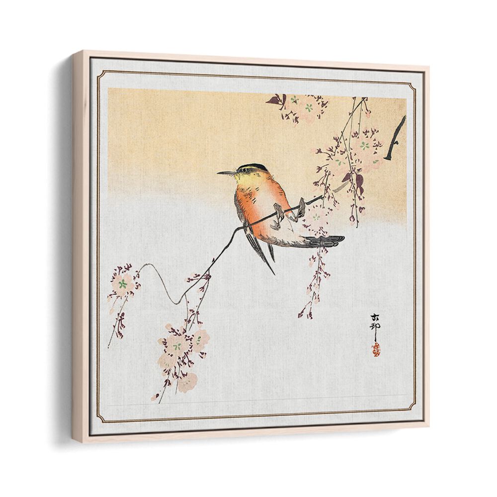 SONGBIRD AND BLOSSOMING CHERRY (CA. 1900), JAPANESE PAINTINGS , JAPANESE ART PRINTS