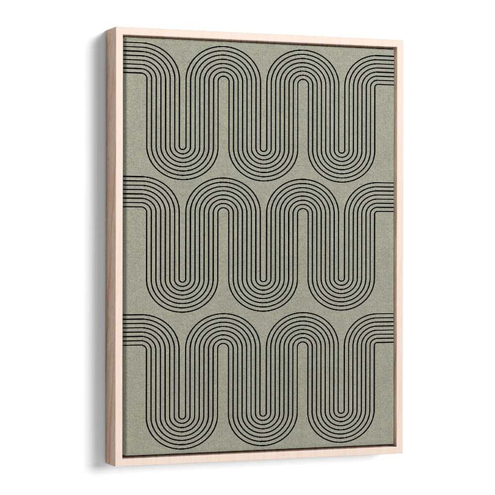 Modern Waves No.II, geometric art prints featuring fluid black lines on a textured background, perfect for any space.