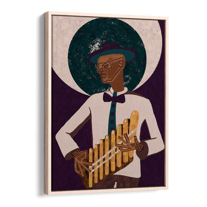 Artistic MUSICIAN GUY VI, MOVIE POSTERS featuring a musician with a pan flute, perfect for elevating your space.