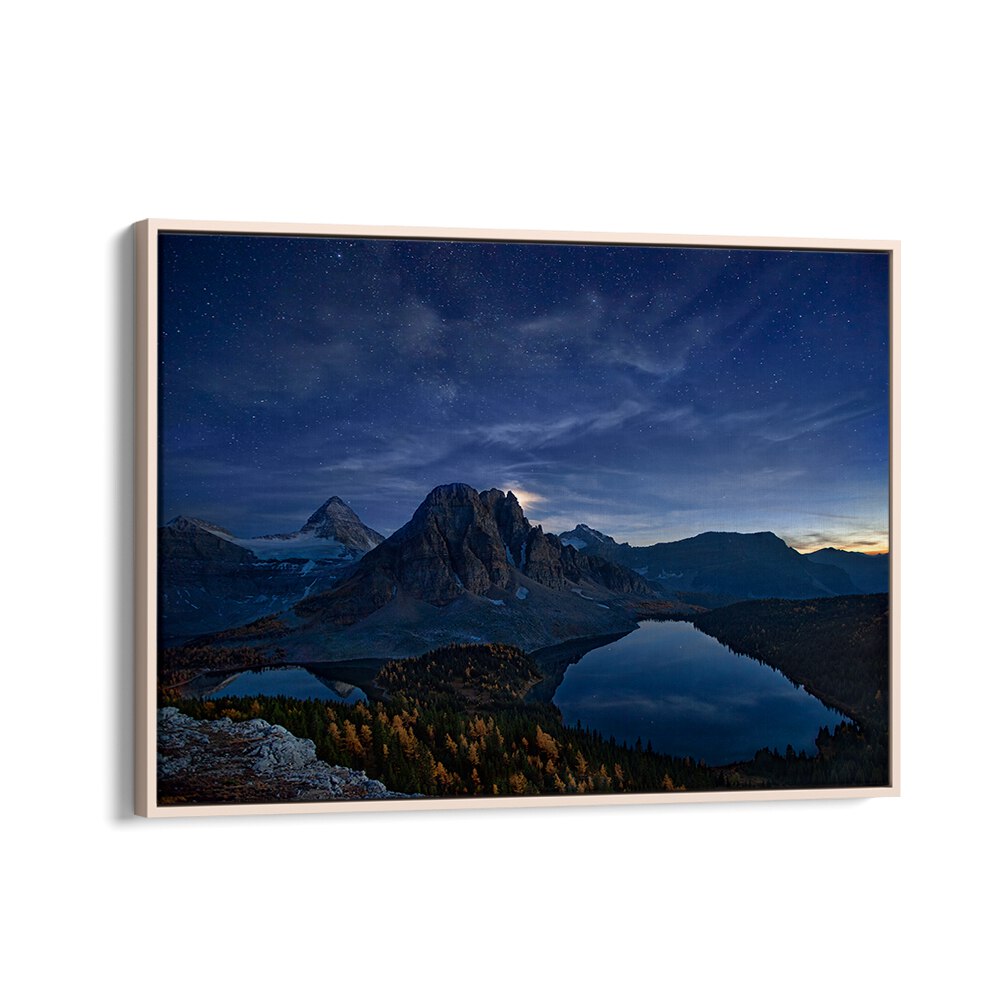 Transform your space with STARRY NIGHT AT MOUNT ASSINIBOINE, PHOTOGRAPHY PRINTS showcasing a breathtaking starry sky.