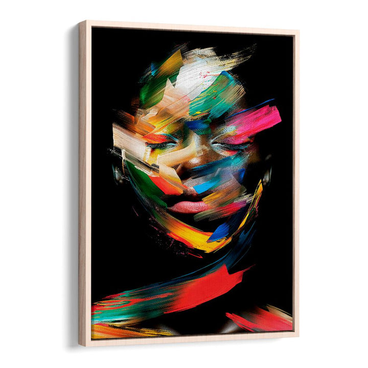 Colorful strokes merge in the FACELESS VI, ABSTRACT PAINTINGS by Philippe HUGONNARD, redefining artistic expression.
