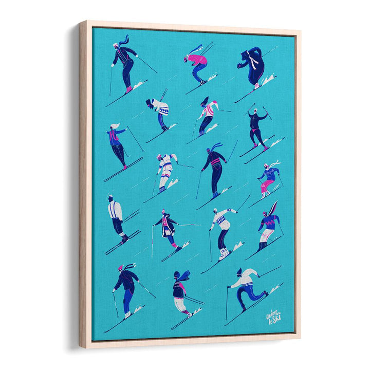 Stylish LE SKI BLUE, SPORTS POSTERS showcasing vibrant winter sports action, perfect for ski enthusiasts' decor.