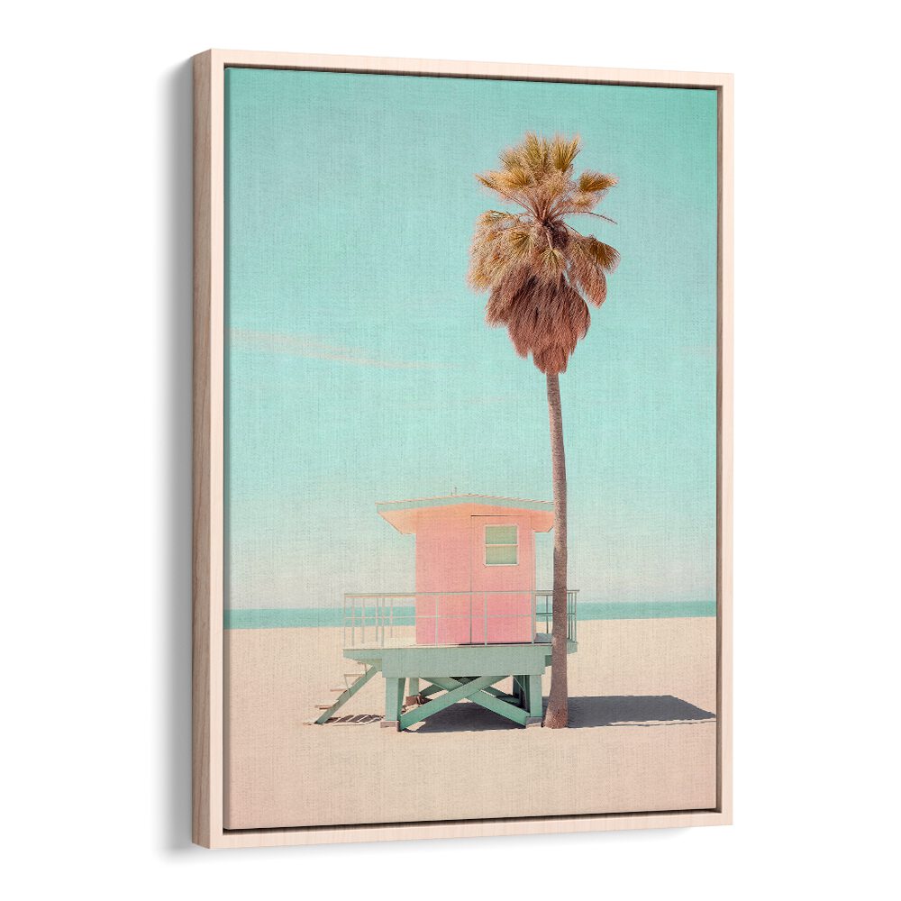 Relax by the beach with BEACHSIDE PINK BLISS, BEACH PAINTINGS. A vibrant coastal art piece by Philippe Hugonnard.