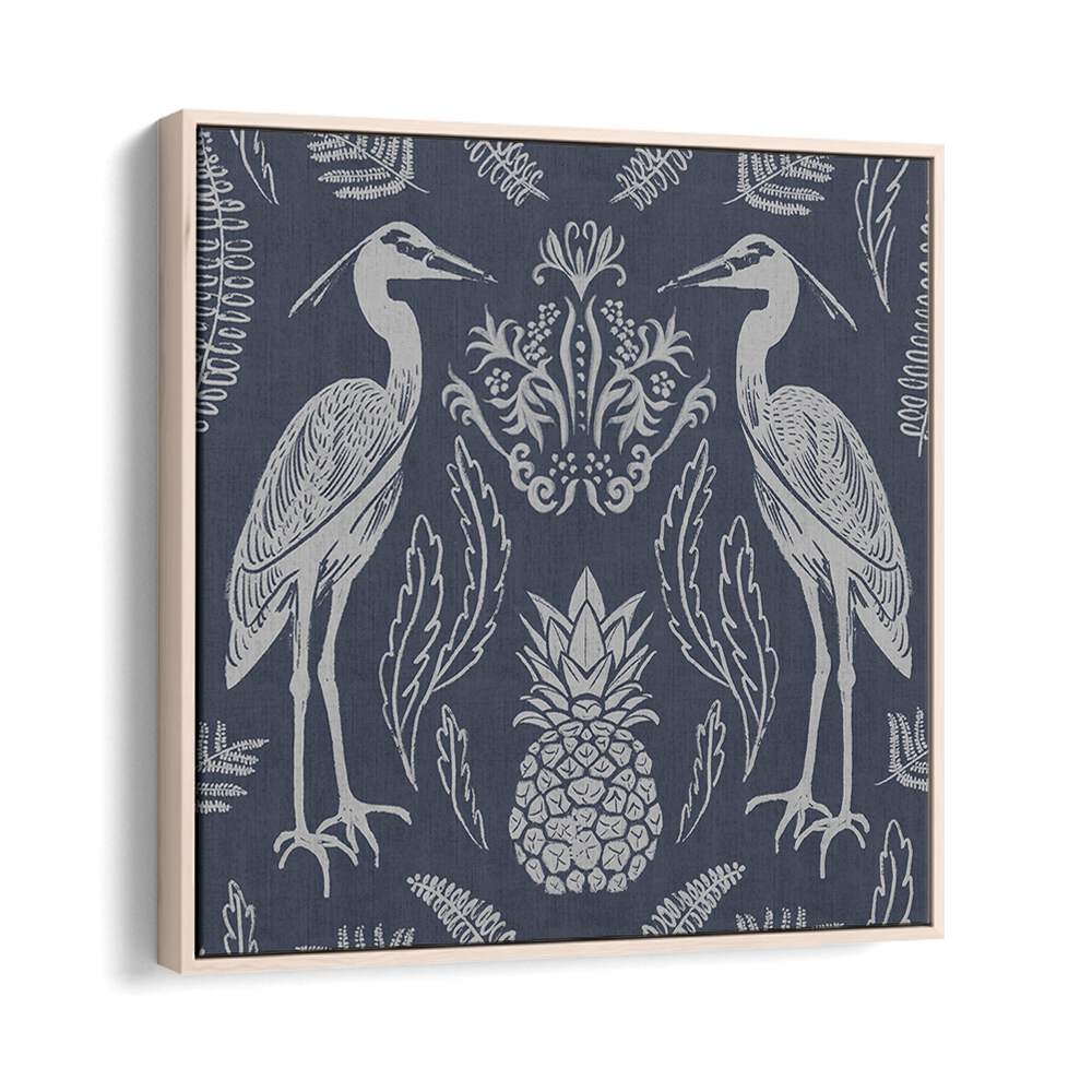 Elegant HERON AND FERNS, ANIMAL PAINTINGS showcased in a chic frame, perfect for any nature-inspired decor.