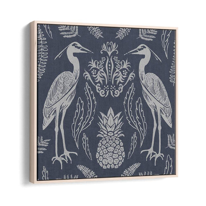 Elegant HERON AND FERNS, ANIMAL PAINTINGS showcased in a chic frame, perfect for any nature-inspired decor.