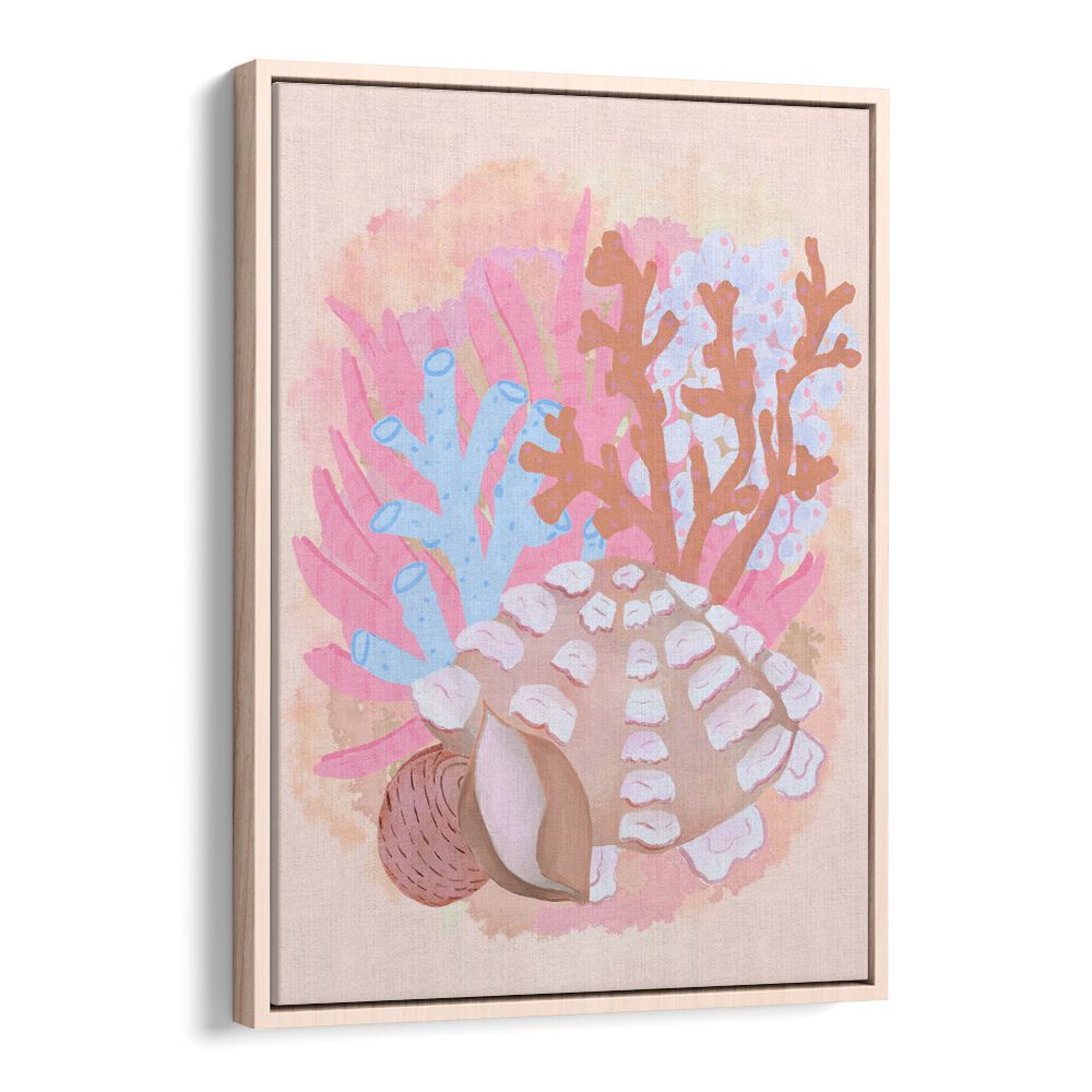 PINK SEASHELLS , BEACH PRINTS , COASTAL WALL ART PRINTS