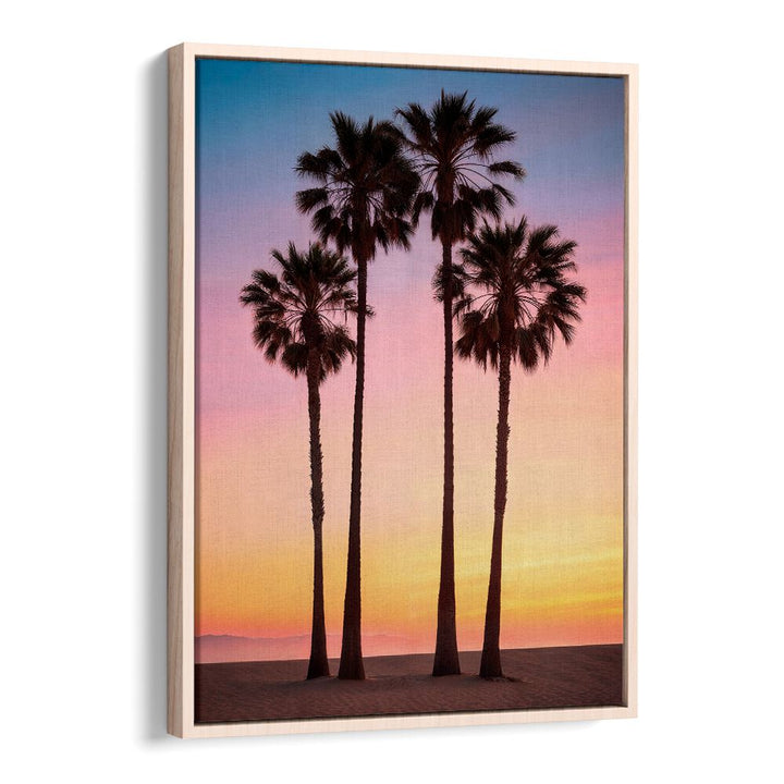 Stunning BEACH SUNSET PALMS artwork captures tropical serenity, perfect for enhancing your space with BEACH PAINTINGS.