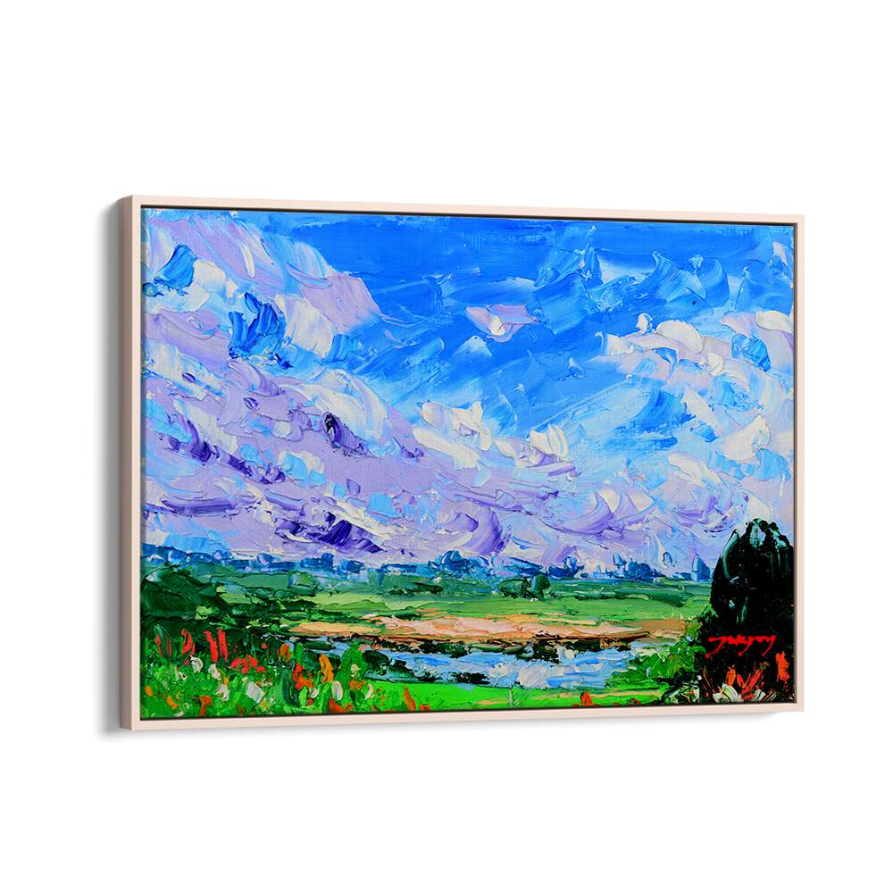 Vibrant WILDFLOWERS AND SKY, LANDSCAPE PAINTINGS capturing nature's beauty with rich colors and bold brushstrokes.