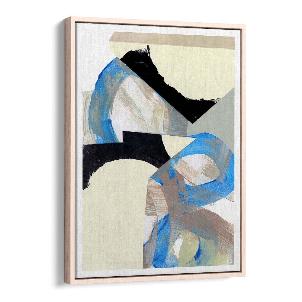 Stunning BLUE NEUTRAL BEIGE I, ABSTRACT PAINTINGS featuring soothing tones, perfect for enhancing any space.