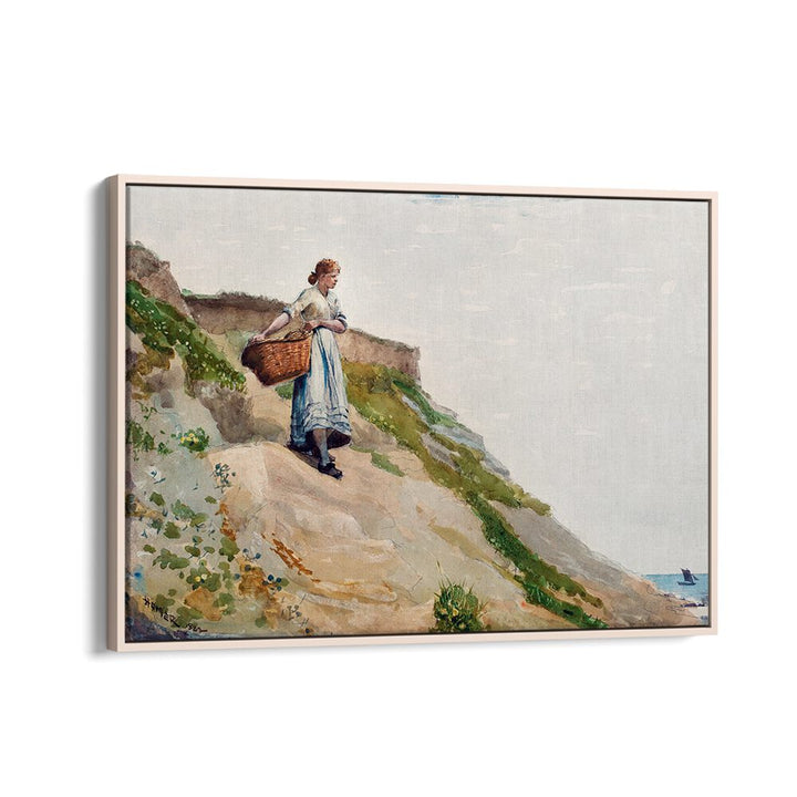 GIRL CARRYING A BASKET (1882) , VINTAGE PAINTINGS