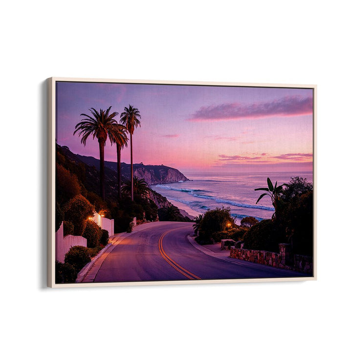 Stunning L.A BEACH ROAD , BEACH PAINTINGS by Philippe Hugonnard, capturing California’s coastal beauty at sunset.