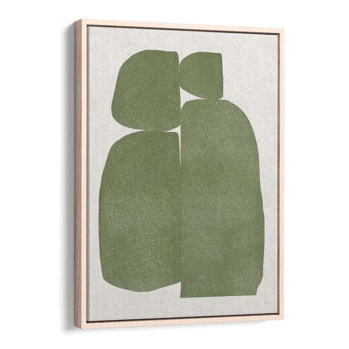 GREEN STONES COMPOSITION , ABSTRACT PAINTINGS