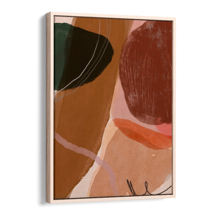 Chic CHATTER, ABSTRACT PAINTINGS featuring warm hues and fluid shapes, perfect for modern decor.