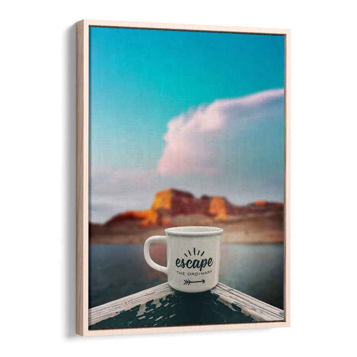 Stylish mug with "escape the ordinary" design, perfect for ESCAPE USA TRAVEL, QUOTES & TYPOGRAPHY POSTERS enthusiasts.