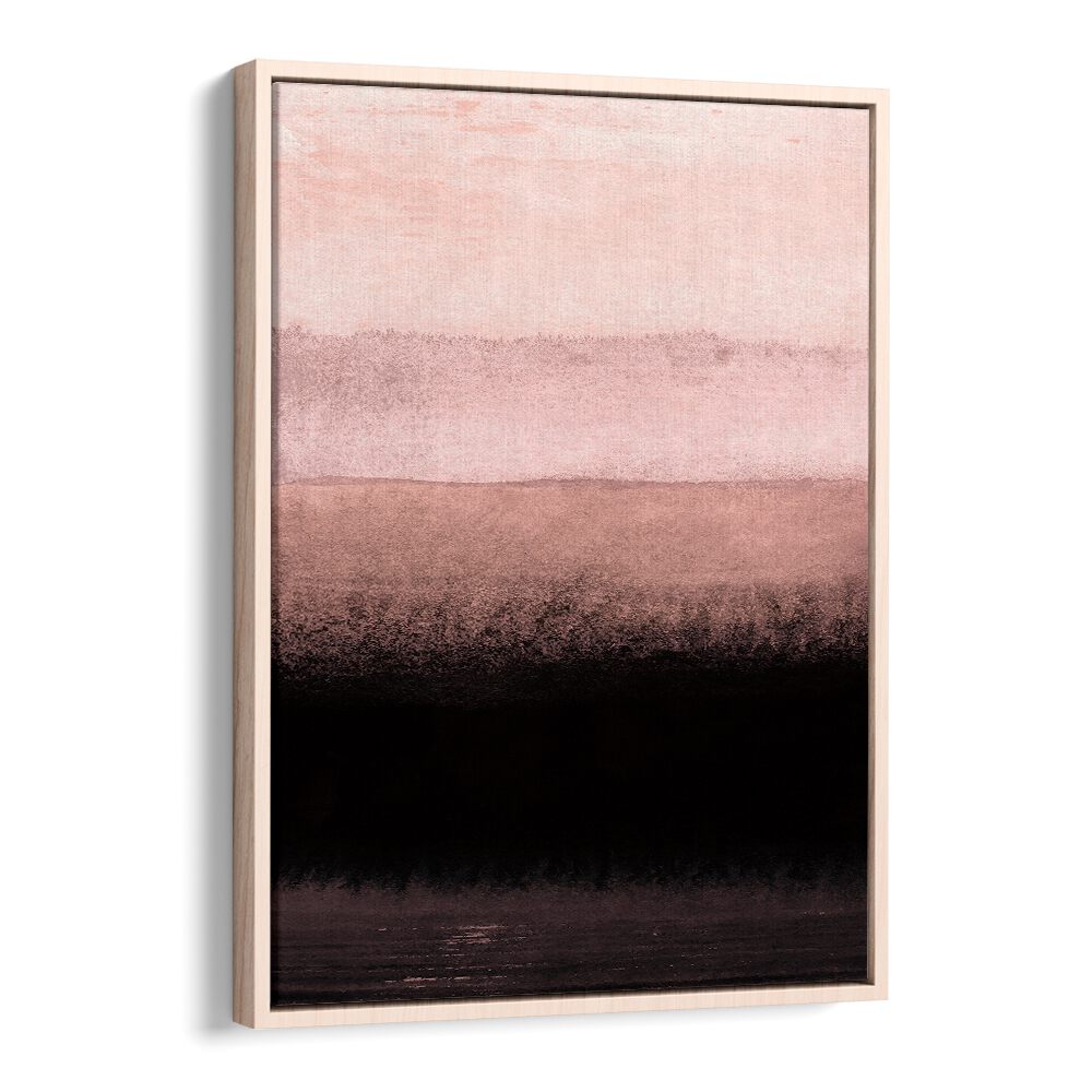Elegant SHADES OF PINK, ABSTRACT PAINTINGS featuring soft pink hues and dark tones, perfect for any sophisticated space.