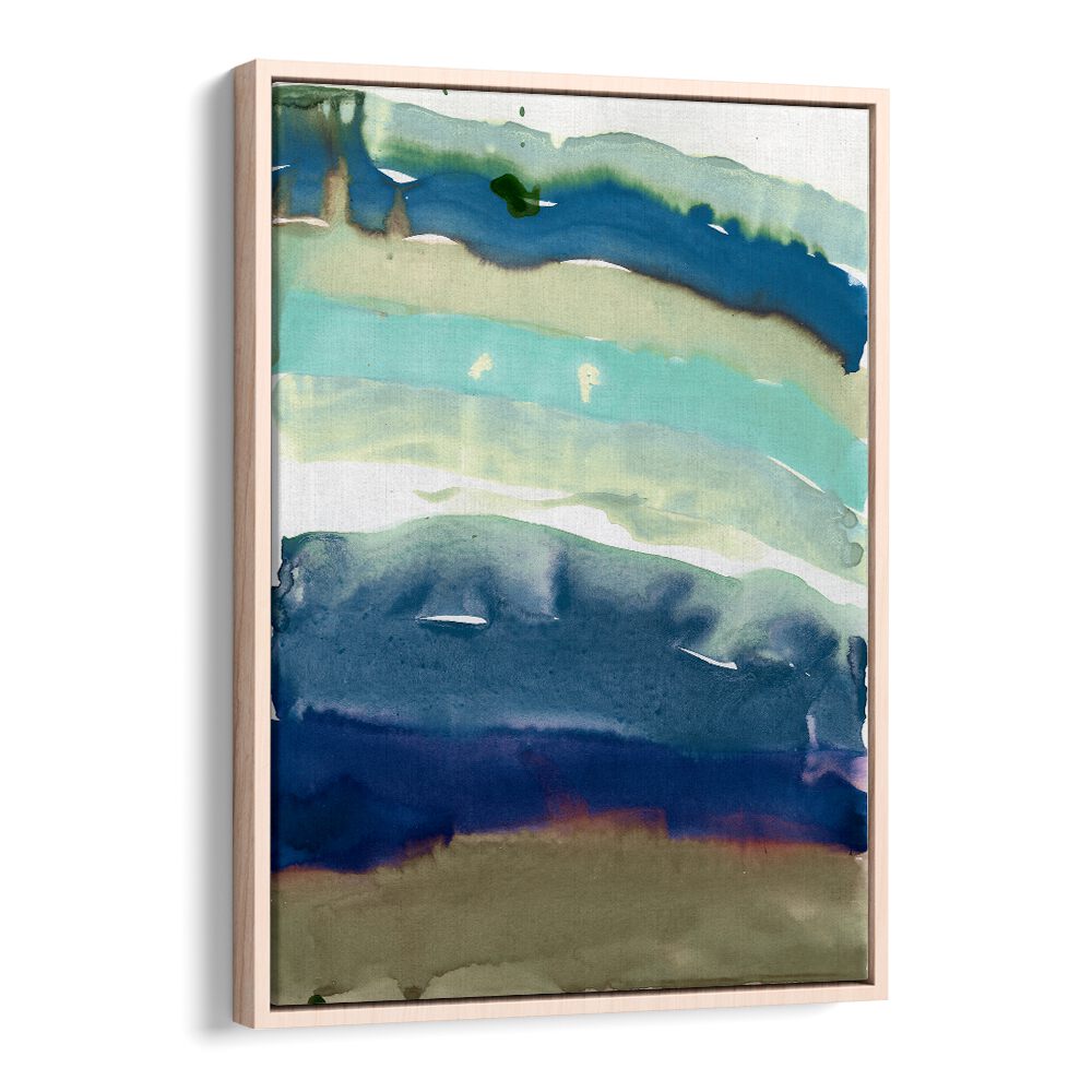 Colorful abstract painting representing THE LAYERS OF THE EARTH, perfect for educational settings or home decor.