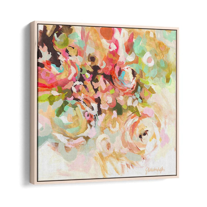 Vibrant FLOWER ABSTRACT painting, perfect for enhancing any space with its unique abstract expressionism.
