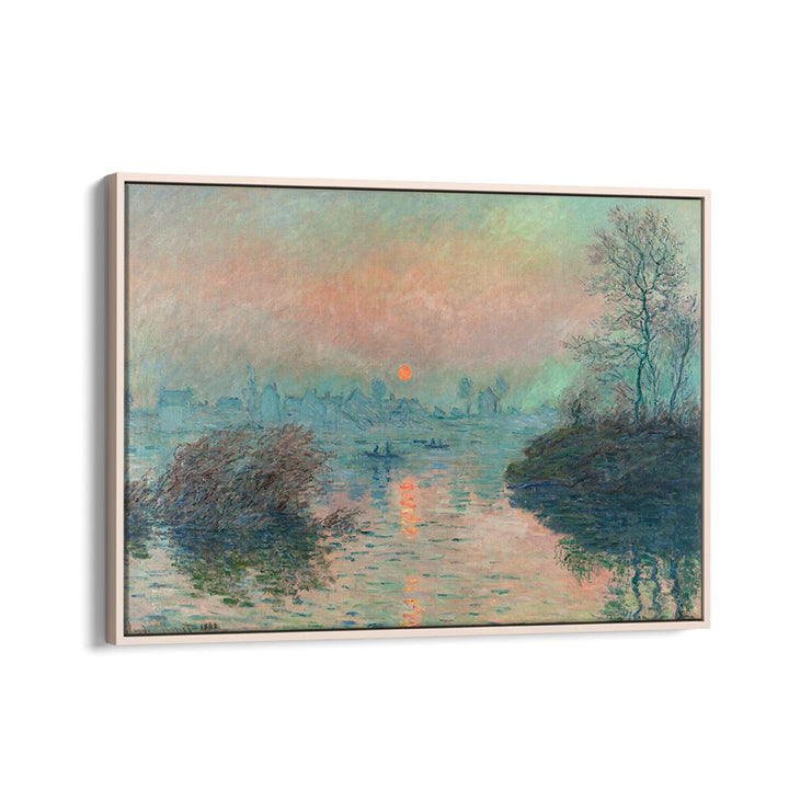 SUN SETTING ON THE SEINE AT LAVACOURT (1880) , VINTAGE PAINTINGS