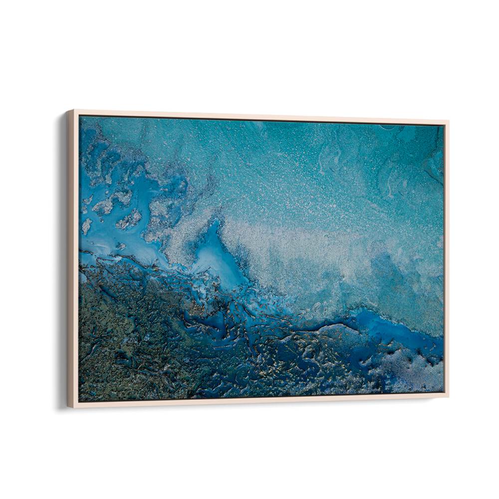 Soft Cyan Waters, abstract paintings featuring tranquil shades of cyan to elevate your space's ambiance.