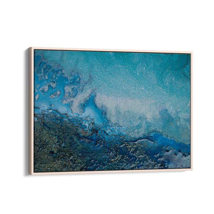 Soft Cyan Waters, abstract paintings featuring tranquil shades of cyan to elevate your space's ambiance.