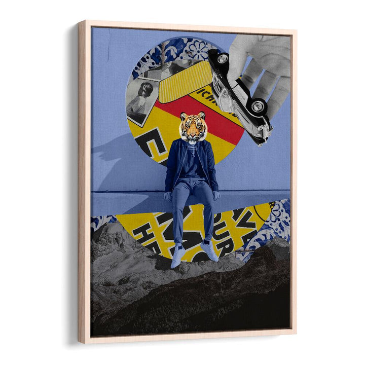 CITIZEN, SURREAL ART PRINTS features a vibrant collage blending various elements for a striking visual experience.