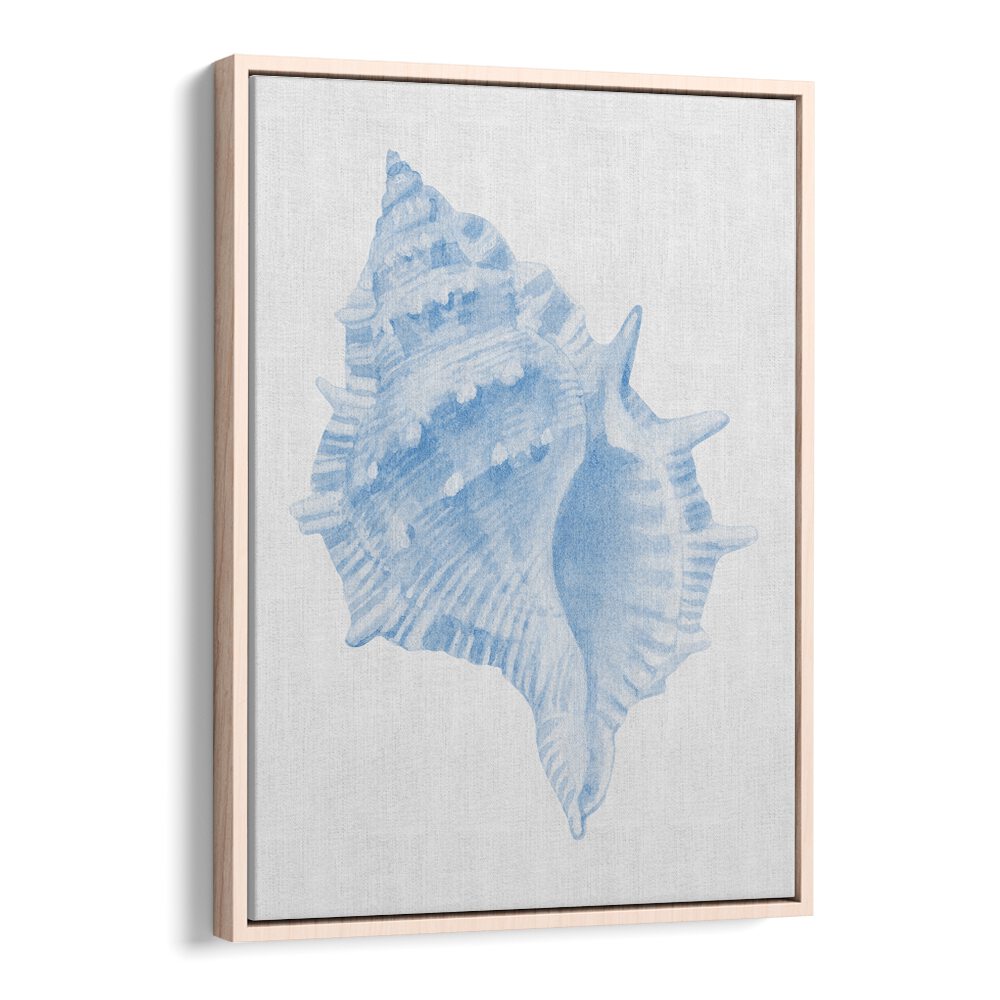 One Blue Conch, Beach Paintings showcases a delicate blue shell, perfect for coastal-inspired home decor.