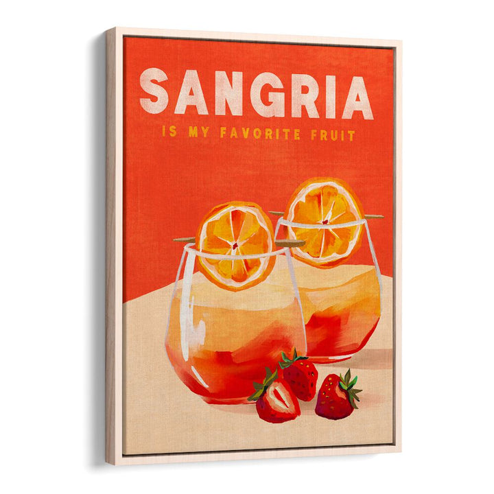 Bright SANGRIA, BAR art featuring vibrant glasses and fruit, perfect for enhancing your space with a lively atmosphere.