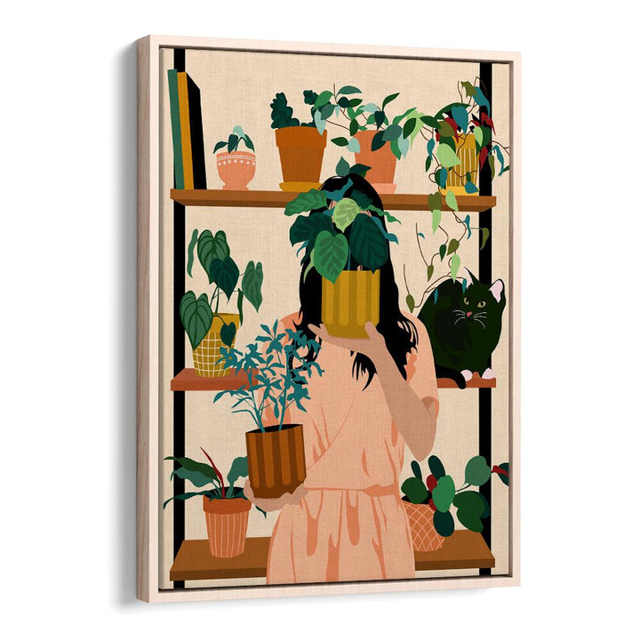POTTED OASIS , BOHO ART PAINTINGS