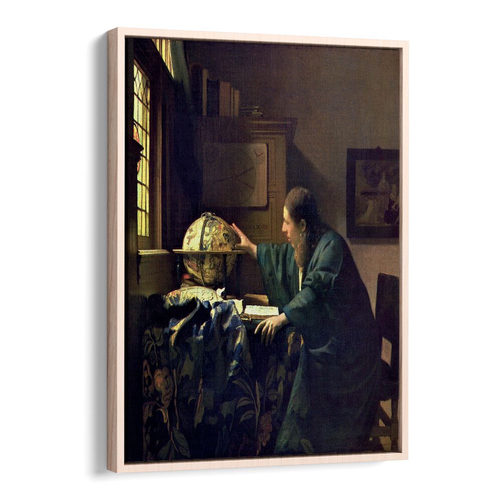 THE ASTRONOMER (CA. 1668) FAMOUS PAINTING  BY JOHANNES VERMEER, VINTAGE PAINTINGS