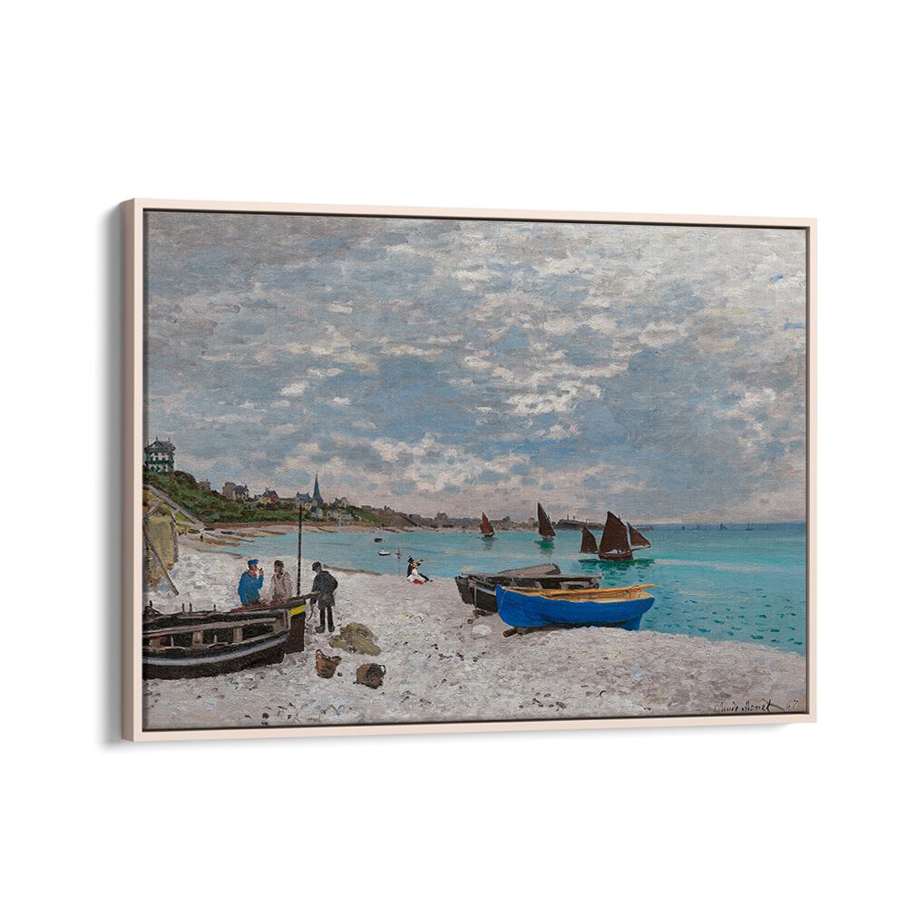 THE BEACH AT SAINTE-ADRESSE (1867) , VINTAGE PAINTINGS