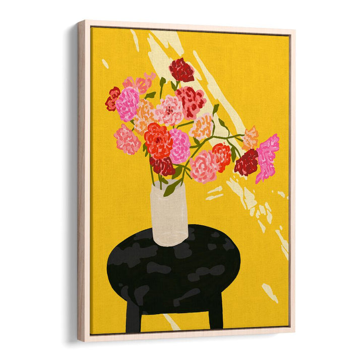Brighten your home with WINDOW GLOW, FLORAL FLOWER PAINTINGS, showcasing vibrant blooms on a cheerful yellow backdrop.