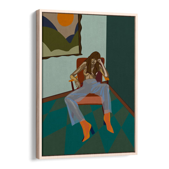Stunning HESTER II, PORTRAITS artwork featuring a seated figure, showcasing emotion and artistry in a vibrant setting.