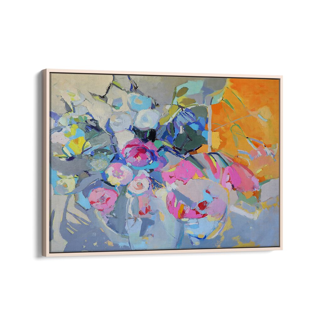 Colorful GLASS AND ROSES, ABSTRACT PAINTINGS showcasing vibrant blooms, perfect for elevating your decor.