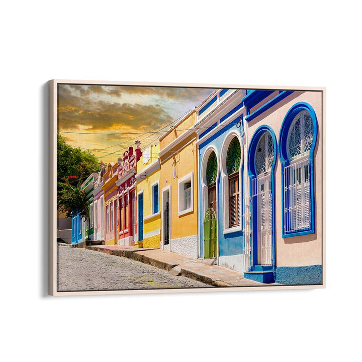 COLORFUL SUNSET STREET , BEACH PAINTINGS