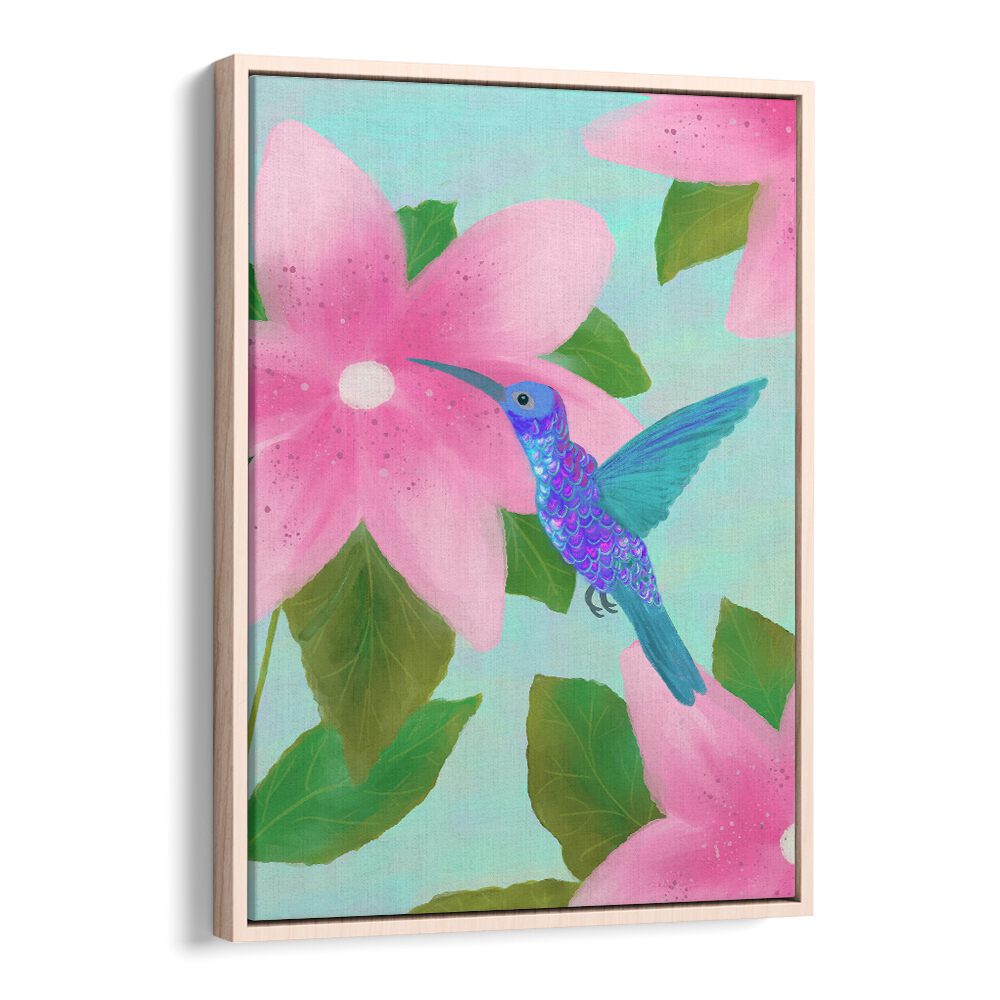 HUMMINGBIRD , FLORAL FLOWER PAINTINGS