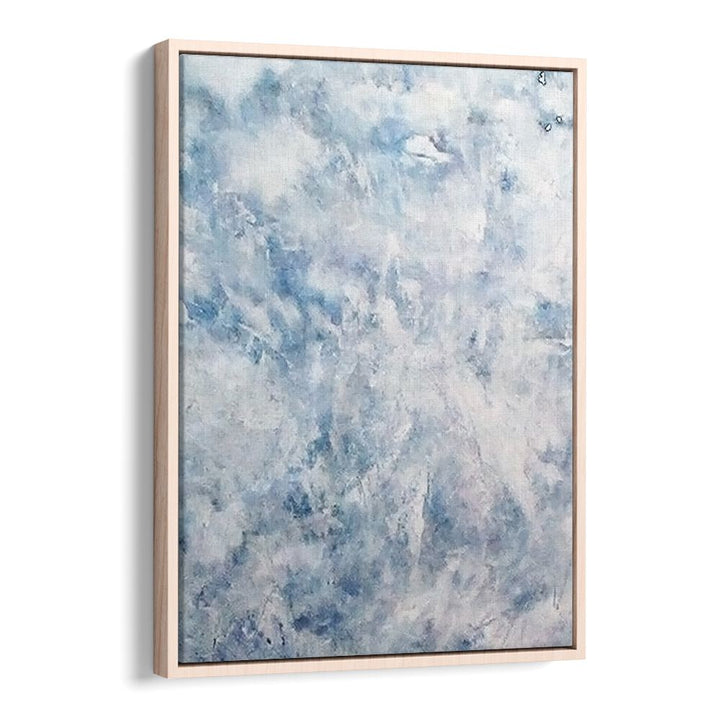 Stunning SNOW STORM, ABSTRACT PAINTINGS in soft blues adds elegance to any modern home decor. Perfect for conversation.