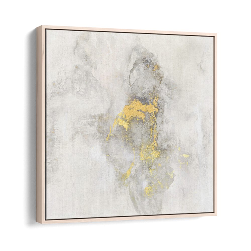 Stunning abstract painting, "YOSEMITE FALLS I," featuring soft tones and gold accents for elegant decor.