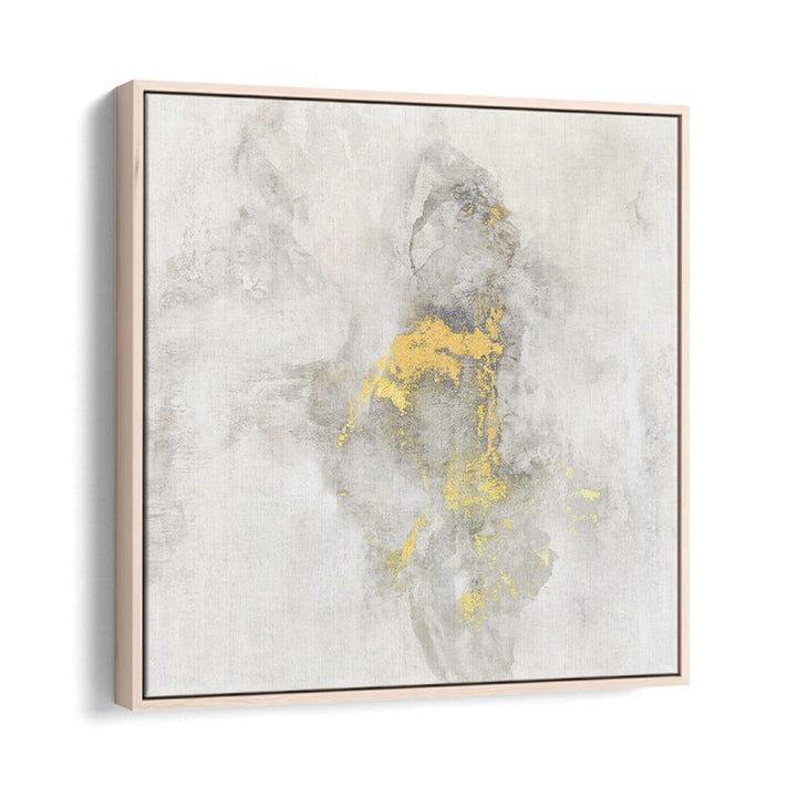 Stunning abstract painting, "YOSEMITE FALLS I," featuring soft tones and gold accents for elegant decor.